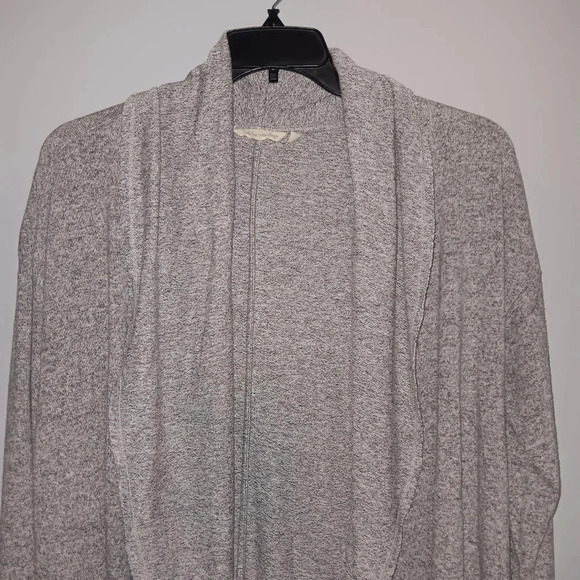 Soft surroundings women's open cardigan size M gray long length - Picture 2 of 7